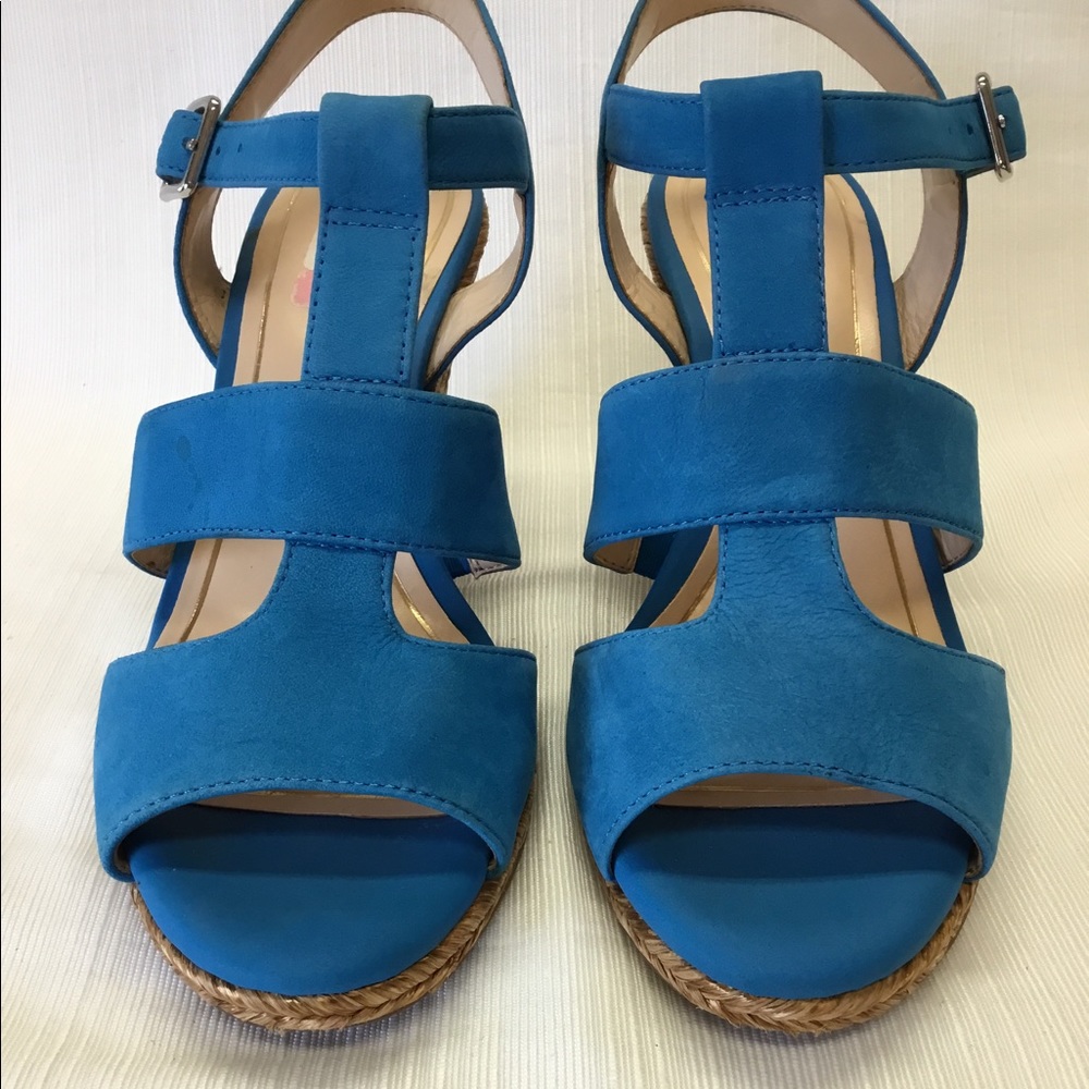 Alex Marie Blue Suede Wedges - Picture 4 of 8